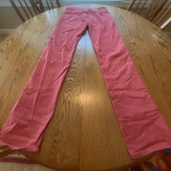 Peter Millar Sateen (?) 5-Pocket Pant Rust Men's Size 30 Salmon Pink 32” Ins - Picture 2 of 10